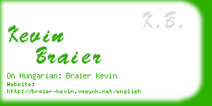 kevin braier business card